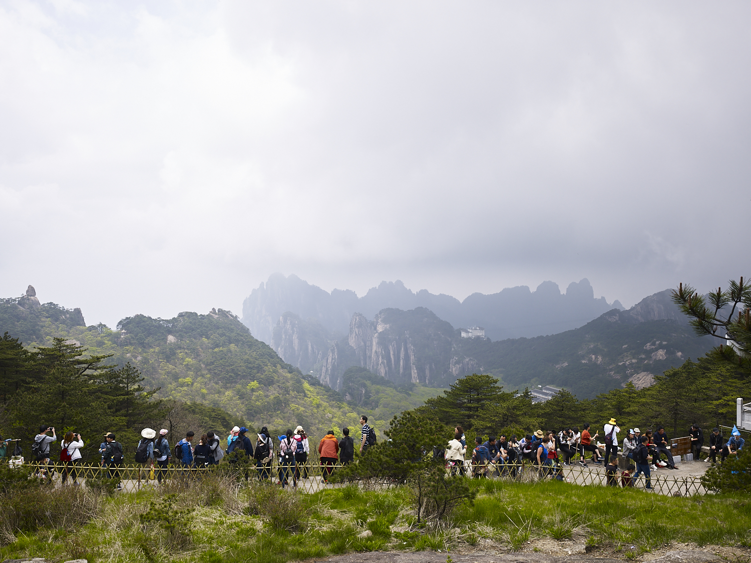 Tourist, Huangshan Mountains, China, 2017
